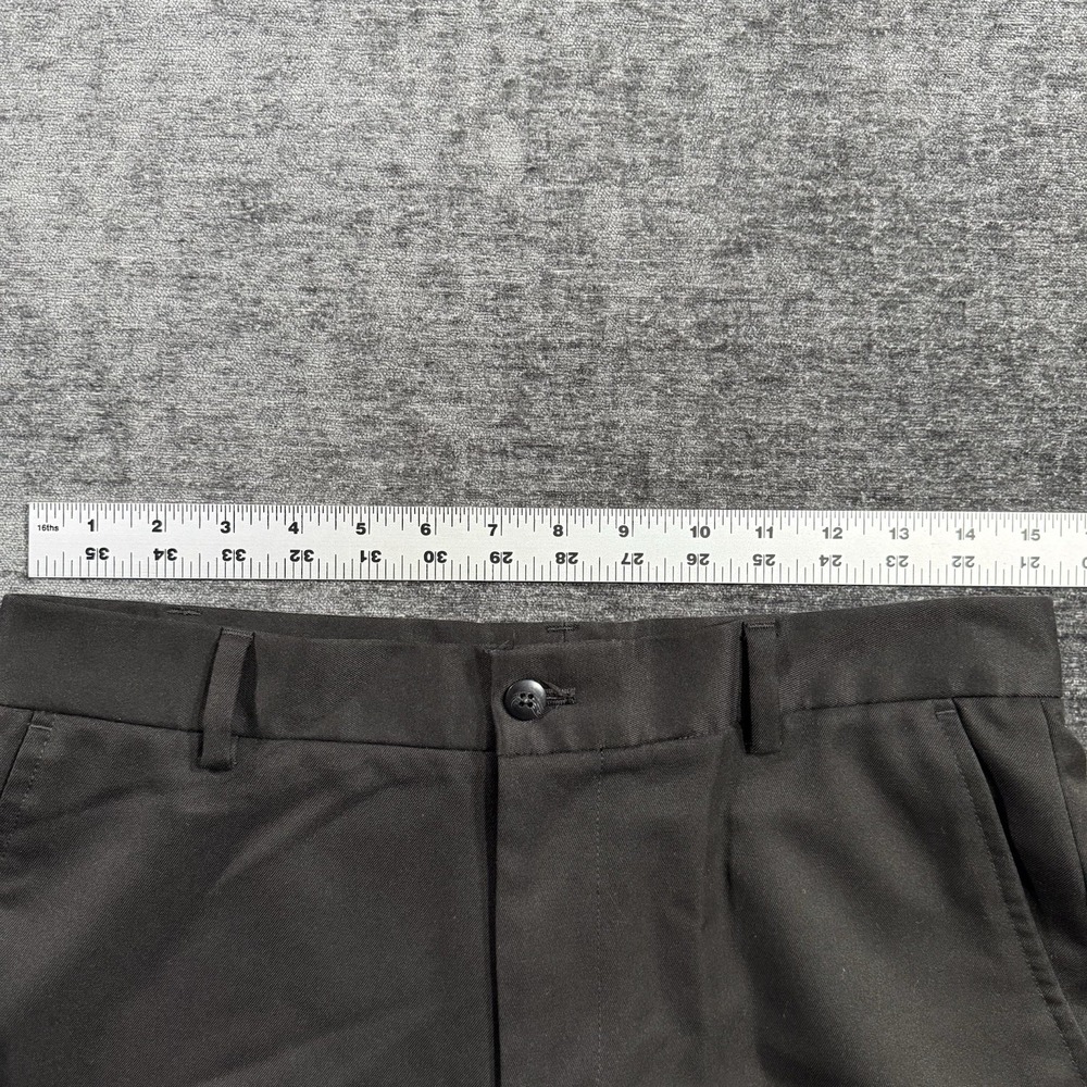 Van Heusen - Men's Dress Slacks Pants Size 30x29 Black Polyester - Picture 7 of 10